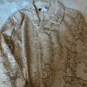 Lace button up blouse
